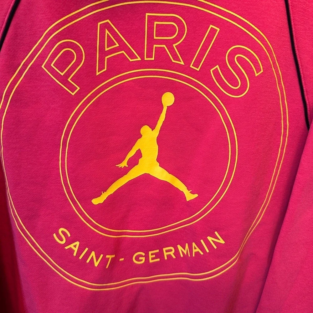 Air Jordan x PSG Paris Saint-Germain Size 2XL Hoodie Pink Black DV0611-648‎